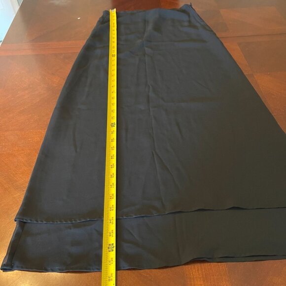 Vintage Express Black Midi Skirt XS Polyester Zipper Closure - Picture 2 of 7